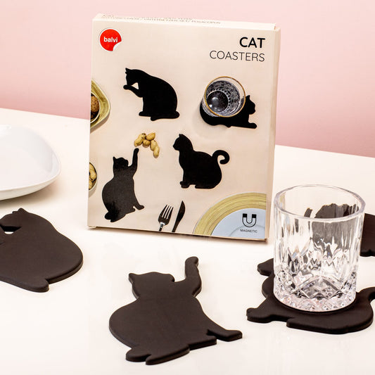 Juego de Posavasos de Gato (con Iman)